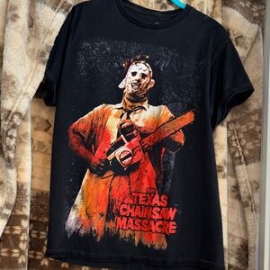 Texas Chainsaw Massacre Graphic Tee - Black/Orange